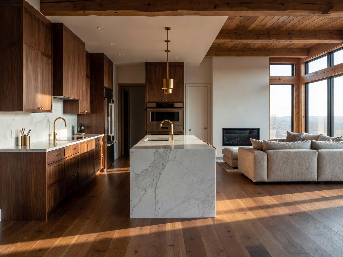 Solo Retreat Cabin custom kitchen and luxury layout